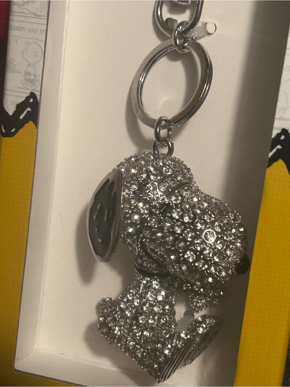 Skechers Red Snoopy Pouch with Glitter Clip-On Charm